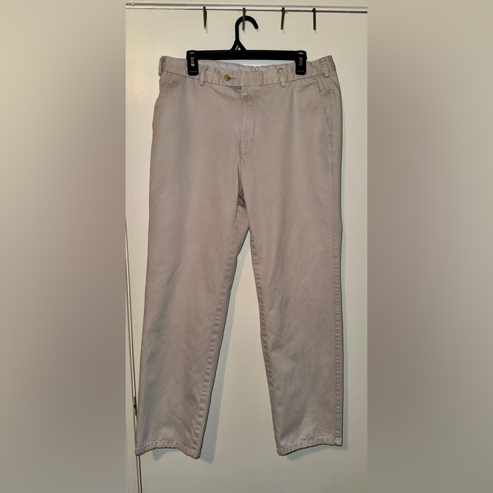 Peter Millar Khaki Flat Front Chinos 35x30